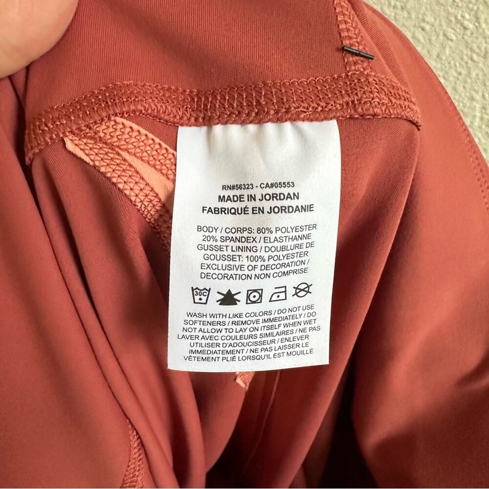 NWT Nike Yoga High Rise 7/8 Length Tight Leggings Rusty Red Pink Women’s Size 2X - Picture 11 of 12